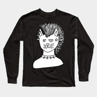 Tired Cat the Punk Long Sleeve T-Shirt